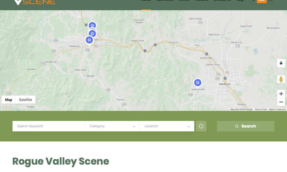 Rogue Valley Scene Home Page