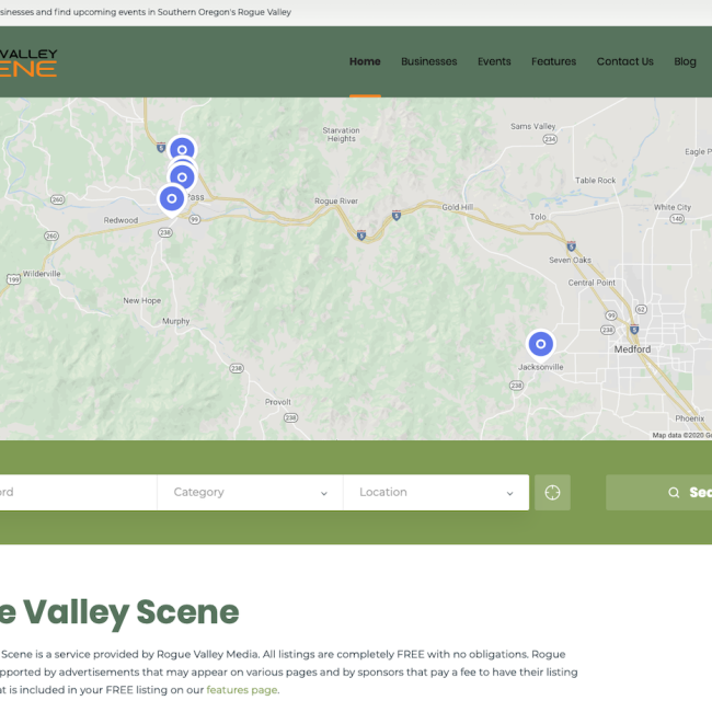 Rogue Valley Scene – Free Business Directory and Event Listings