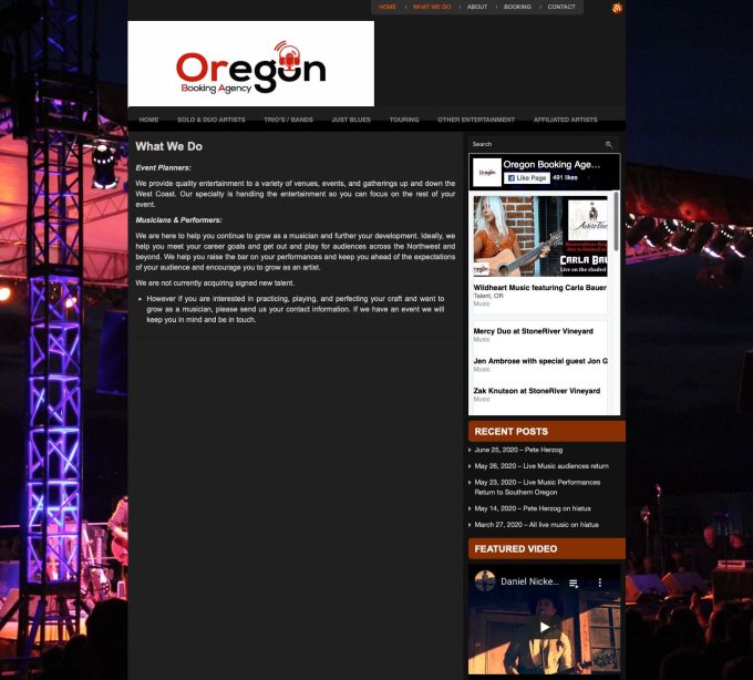 Oregon Booking Agency ORBA